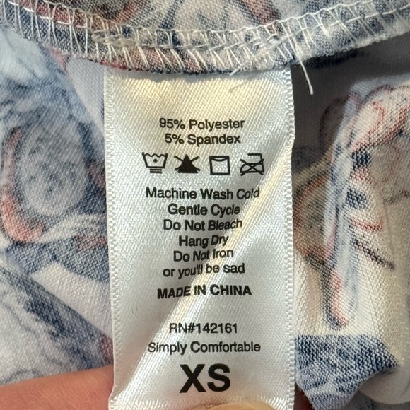 NWT LulaRoe Jessie Red White and Blue Paisley Dress Womens XS Short Sleeve - Picture 6 of 8